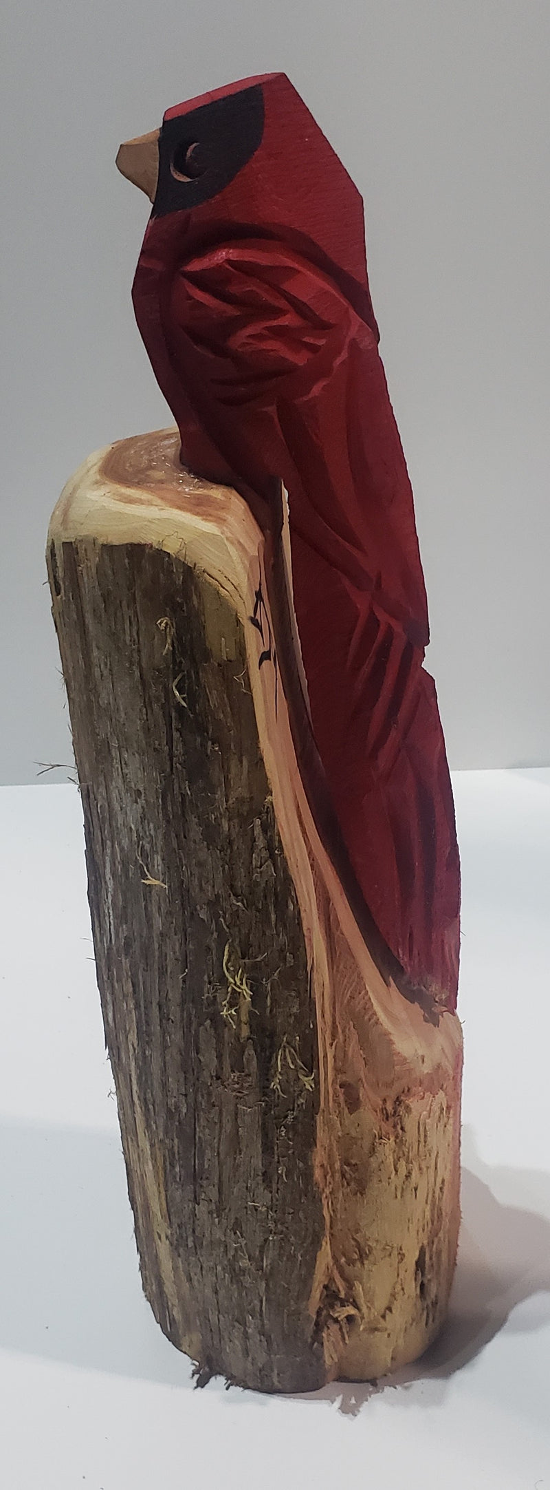 Chainsaw Carved Cedar Cardinal
