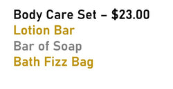 Body Care Gift Set - Bath Fizz Bag Option
