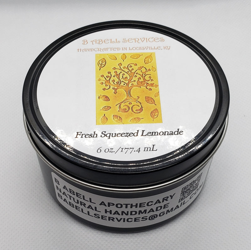 8 ounce black candle tin