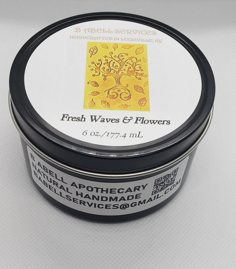 8 ounce black candle tin