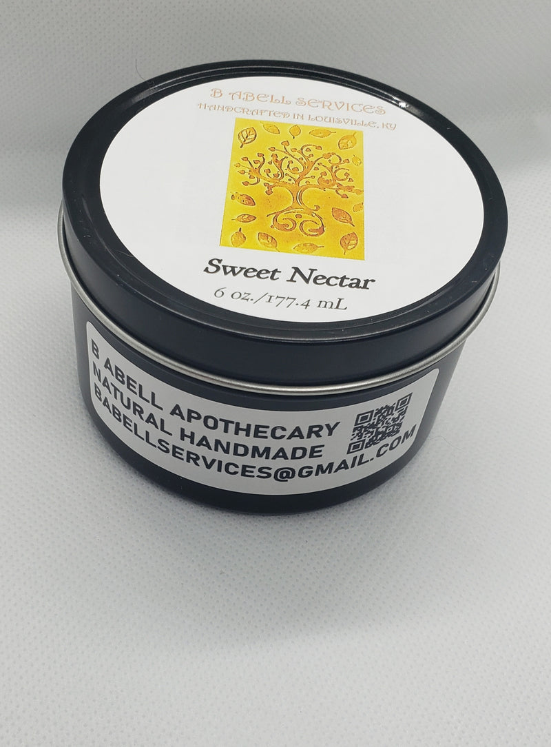 8 ounce black candle tin