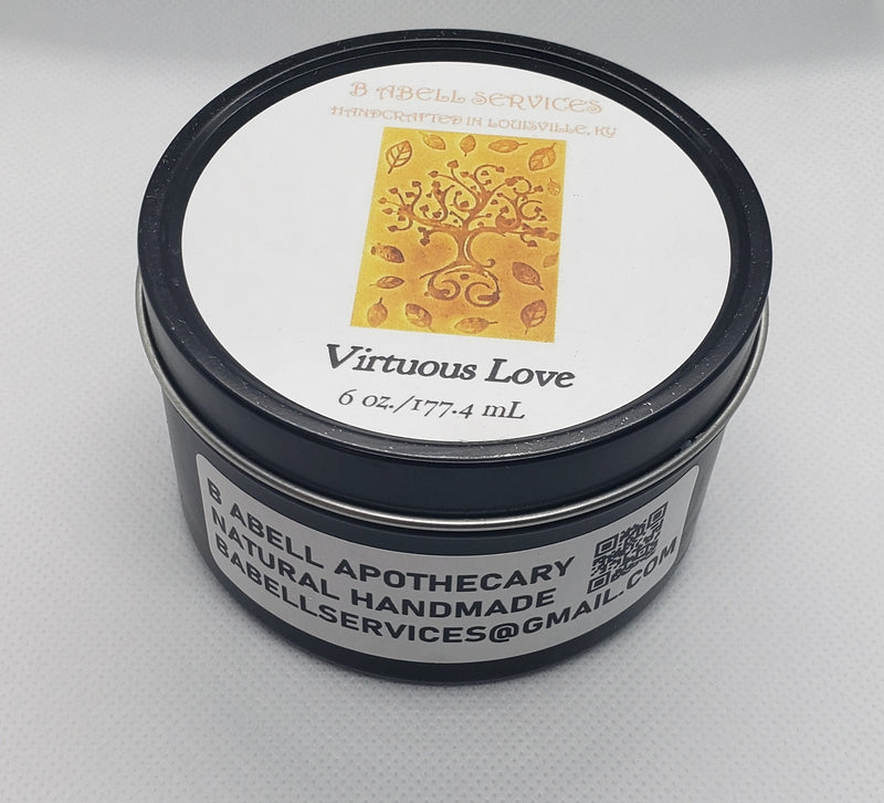 8 ounce black candle tin